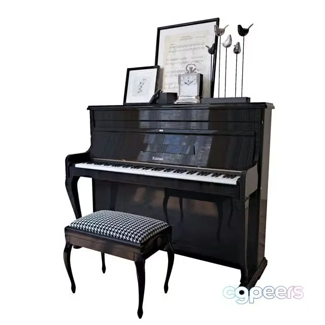 3ds Max Free – The piano Weinbach, banquet and decor