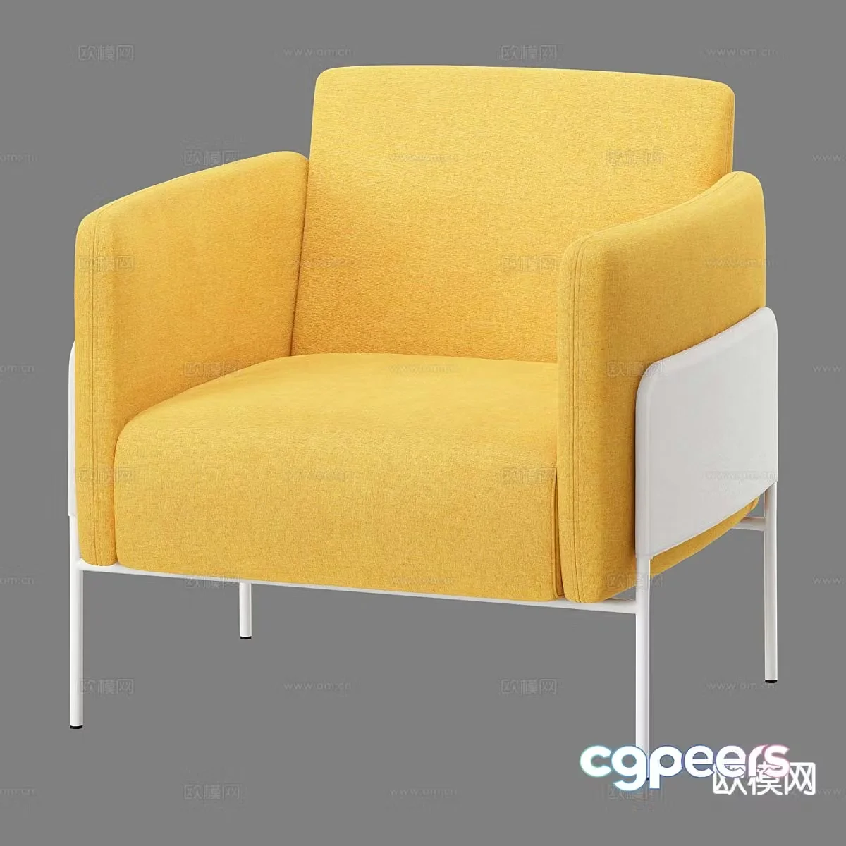 Modern single sofa leisure sofa 3d model