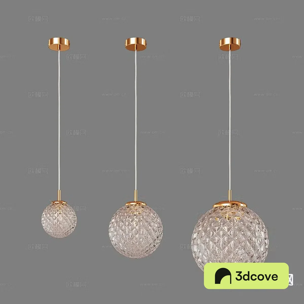 Modern glass sphere chandelier