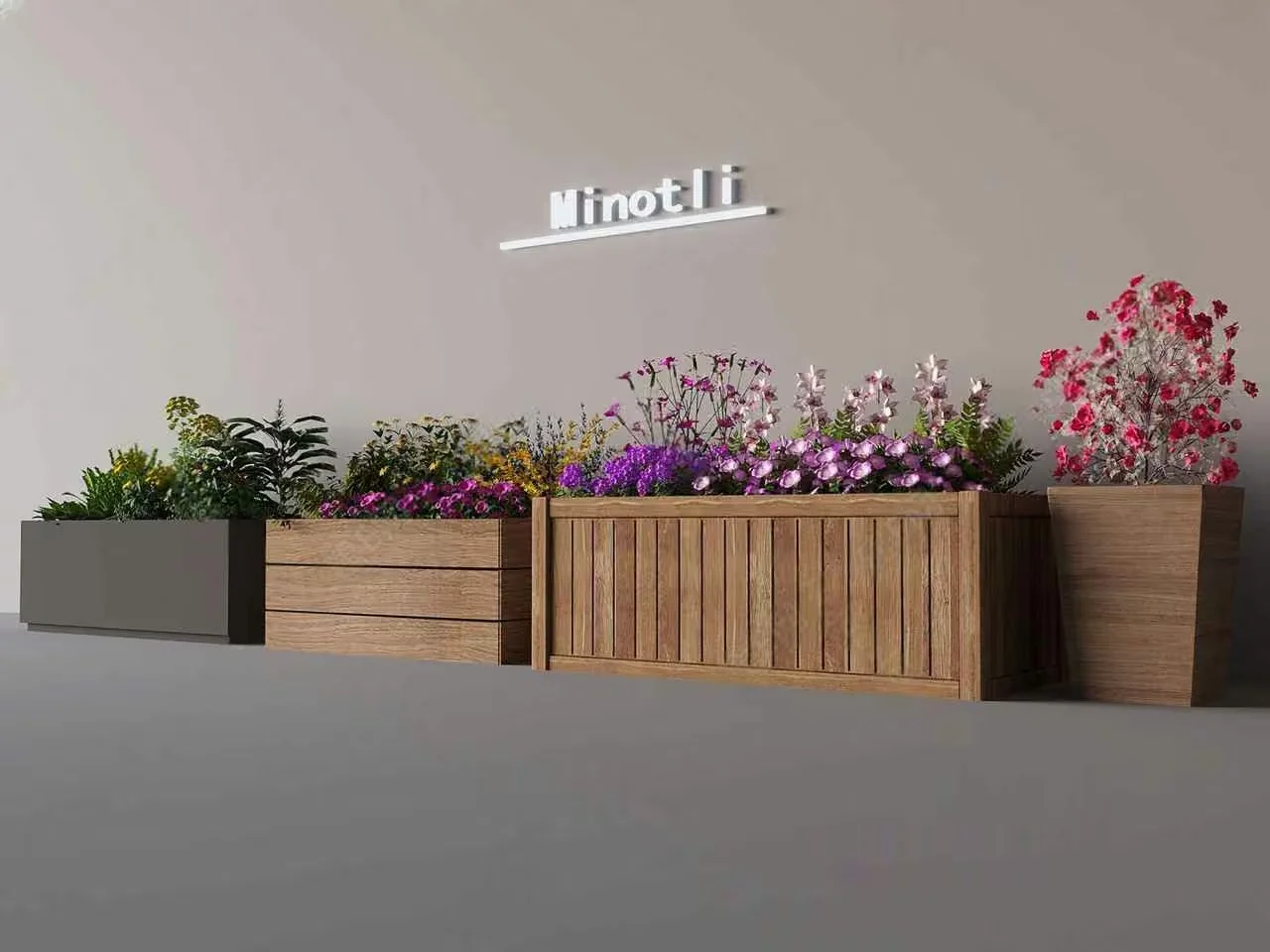 Wooden Flower Boxes 3D Model – 8960 – VRAY Render