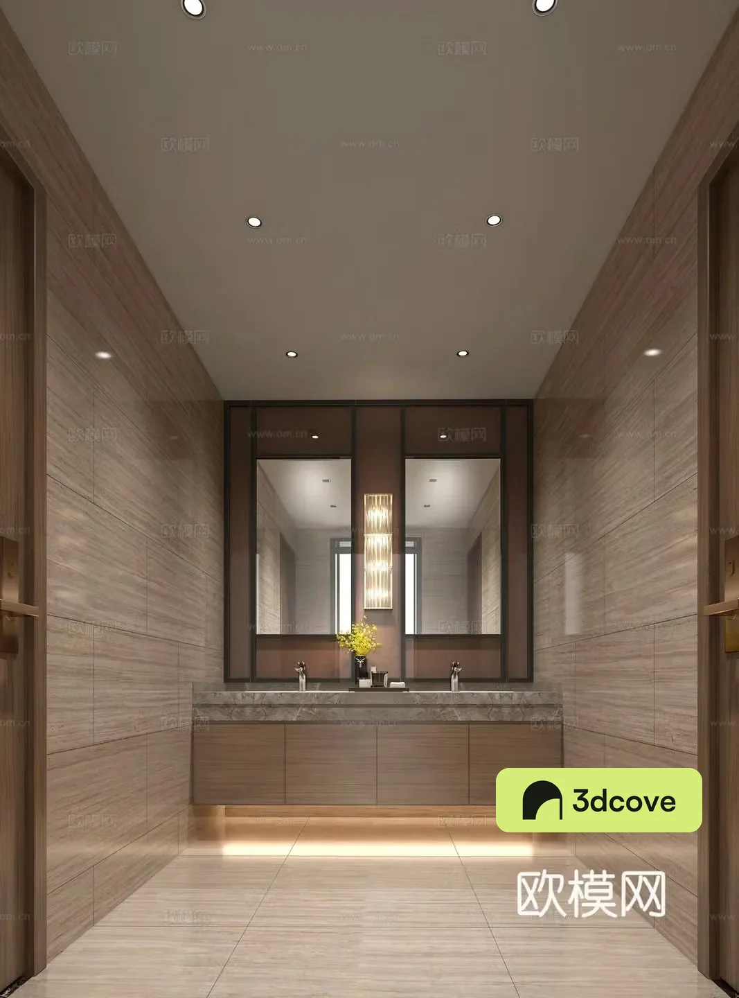 Modern public restroom