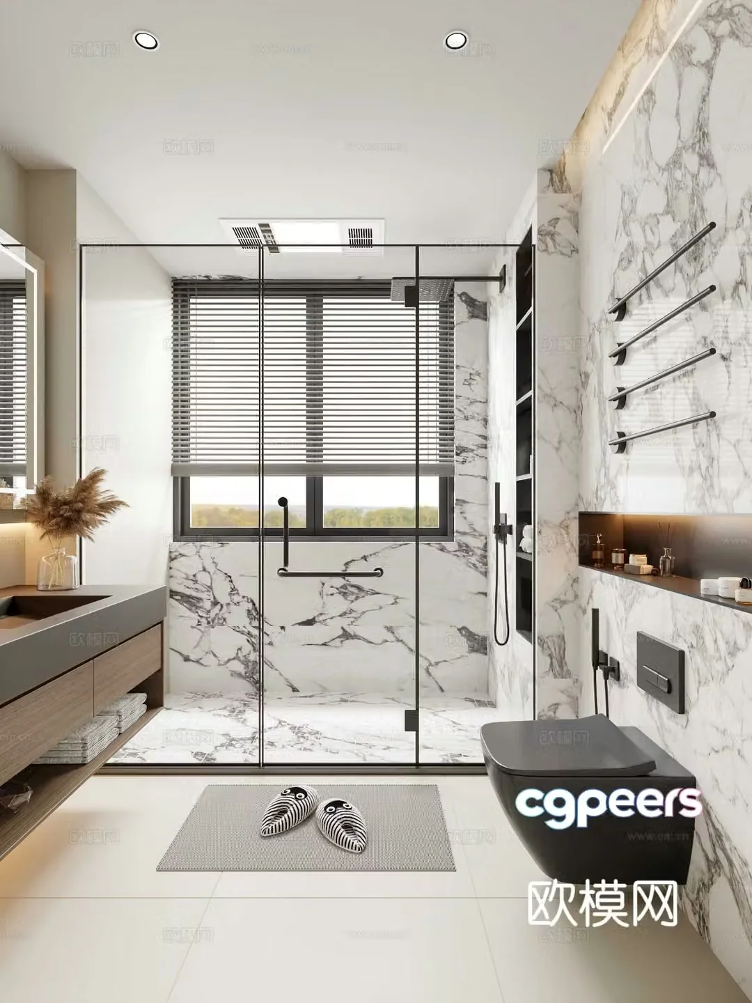 Modern bathroom bathroom 3d model