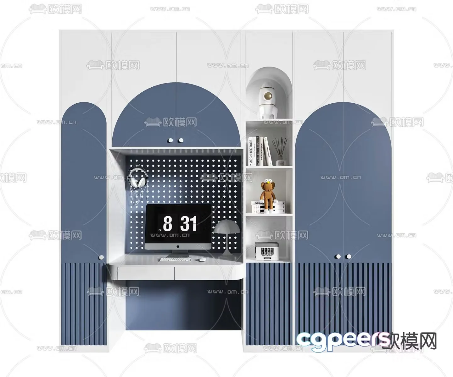 Children’s wardrobe children’s desk 3d model