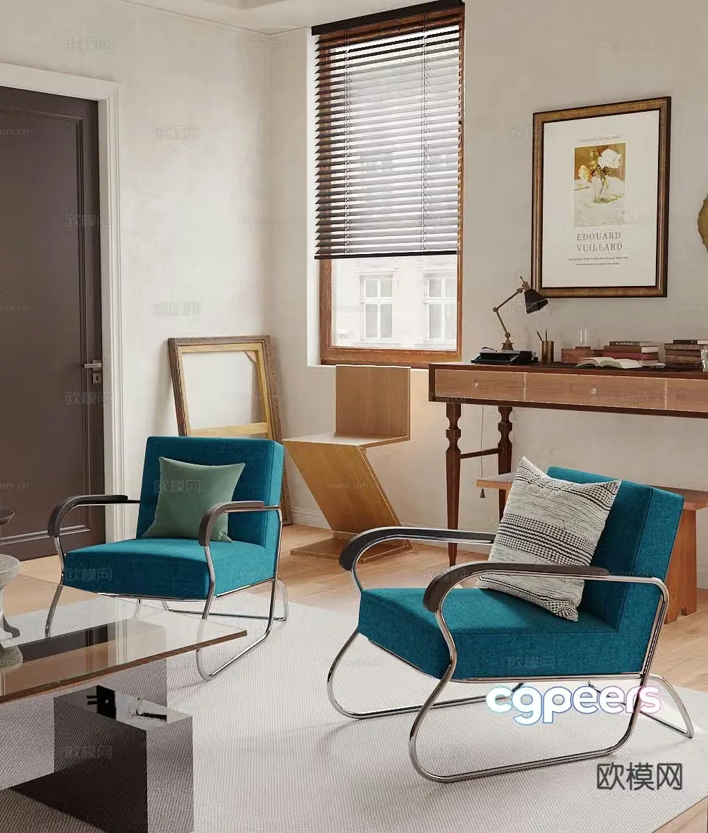 modern chair leisure chair armchair 3d model