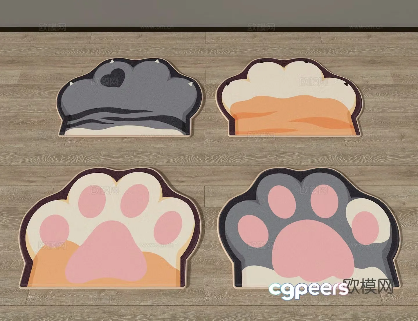 Children’s carpet Cat claw carpet Cat meat pad carpet 3d model