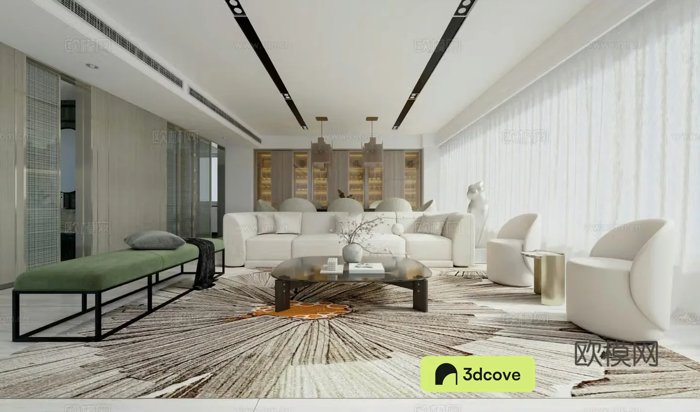 Living room sofa living room dining carpet empty living room