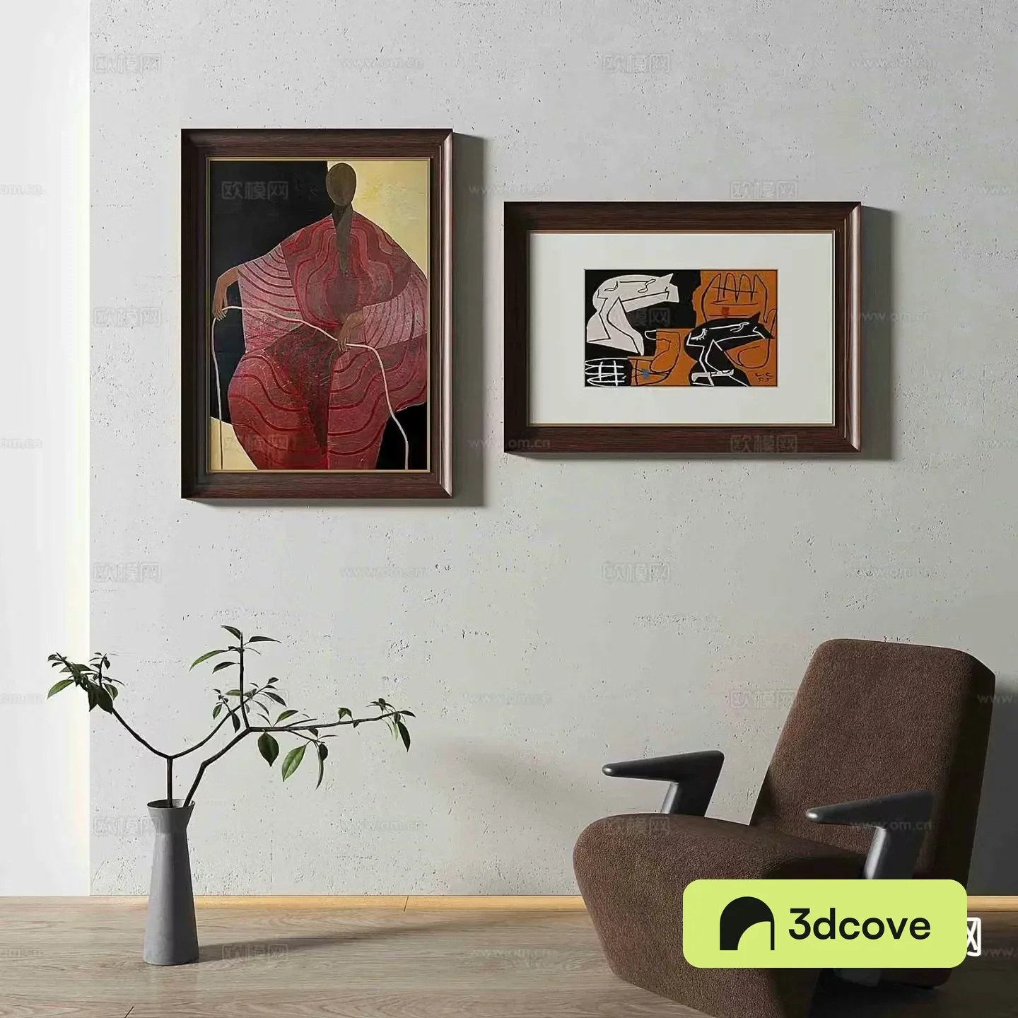 Medieval style figure painting oil painting decorative painting