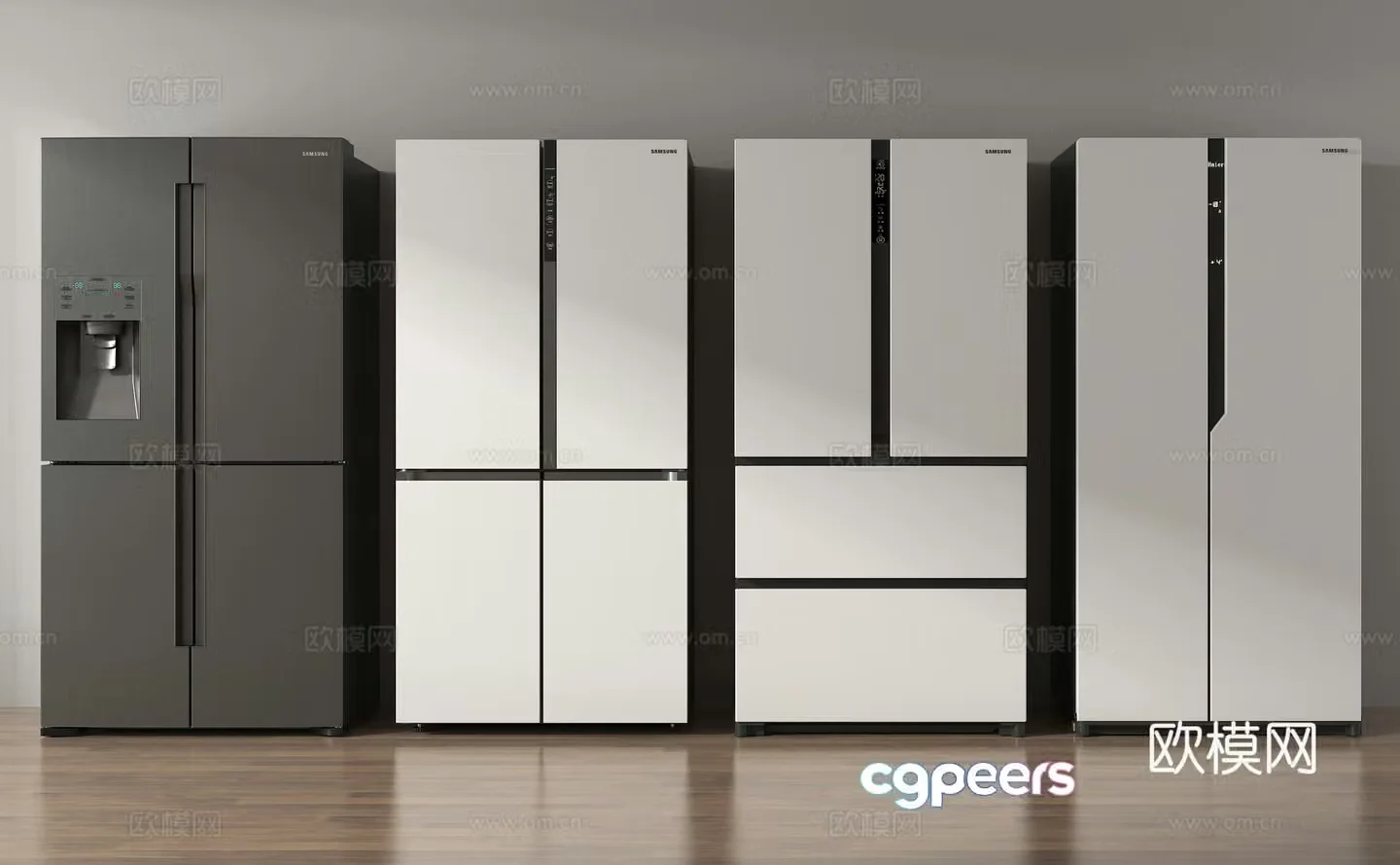 Refrigerator Double-door refrigerator Smart refrigerator 3D model