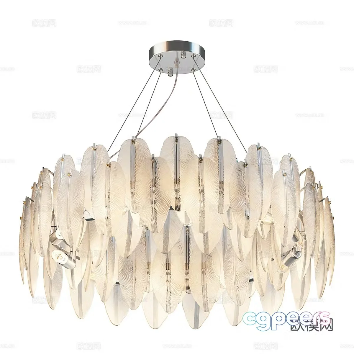 Modern simple light luxury chandeliers chandeliers simple chandeliers lamp glass chandeliers 3d model
