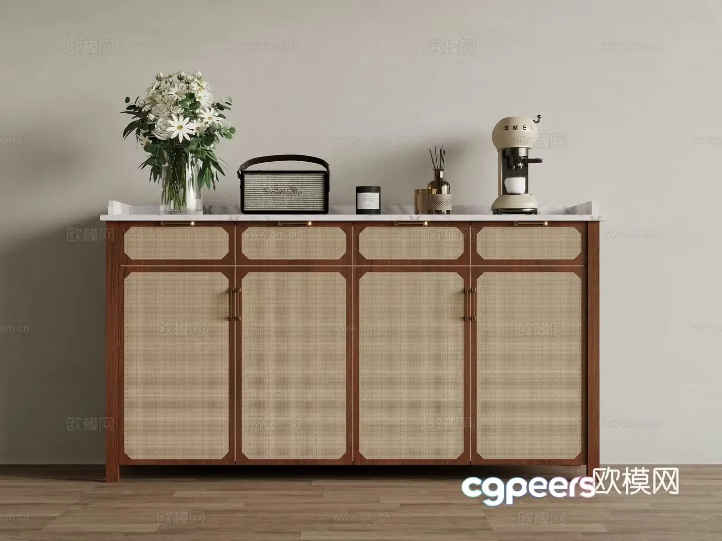 Modern sideboard dining cabinet sideboard 3D model