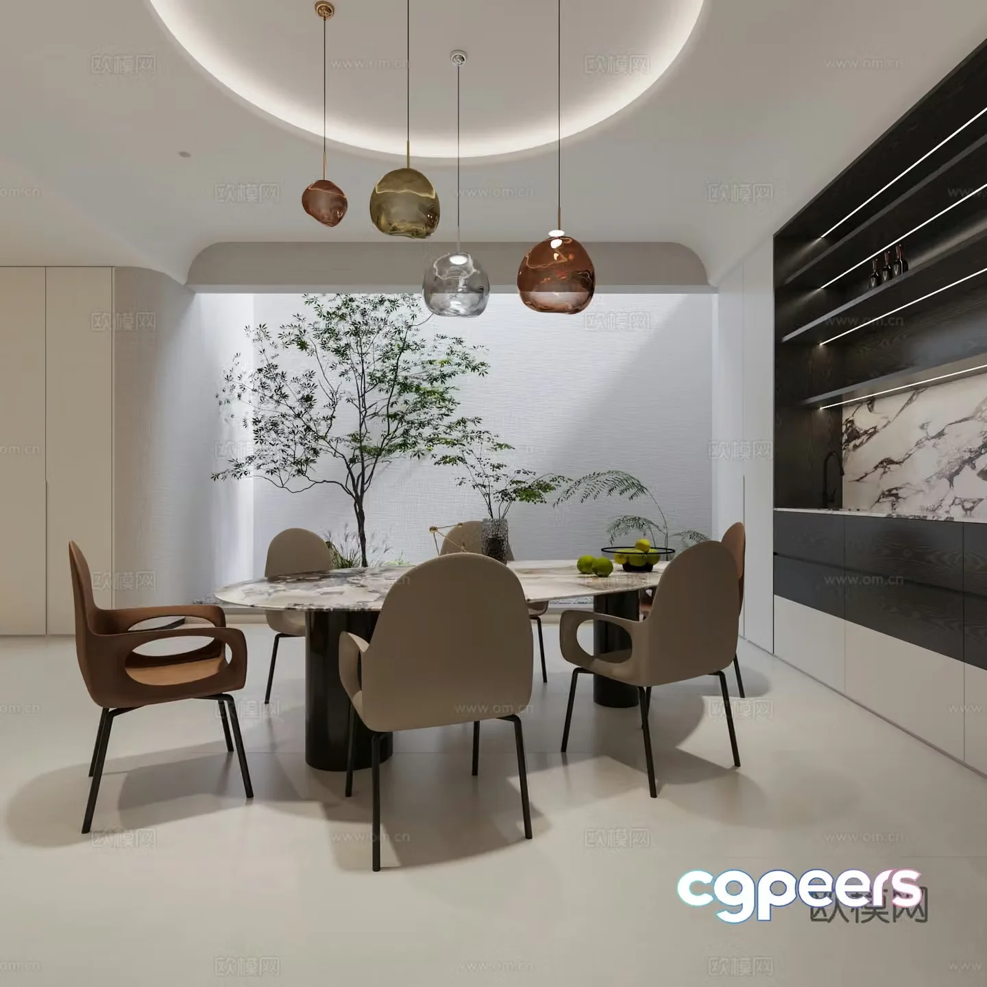 Modern restaurant 3d model