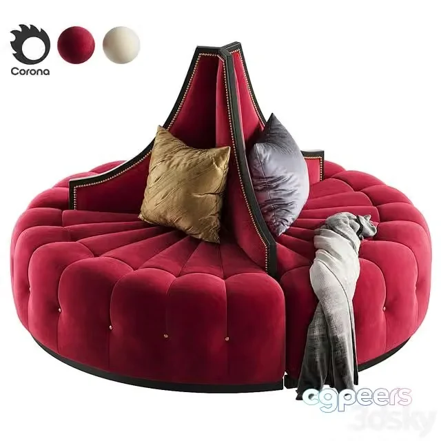3ds Max Free – MIRAGE ROUND SOFA by Marge Carson