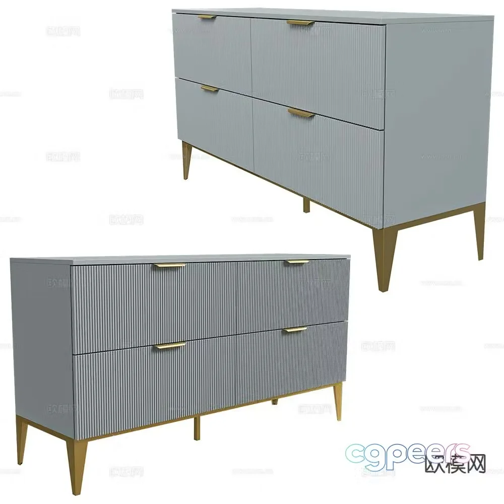 Mister French chest of drawers entrance cabinet 3d model