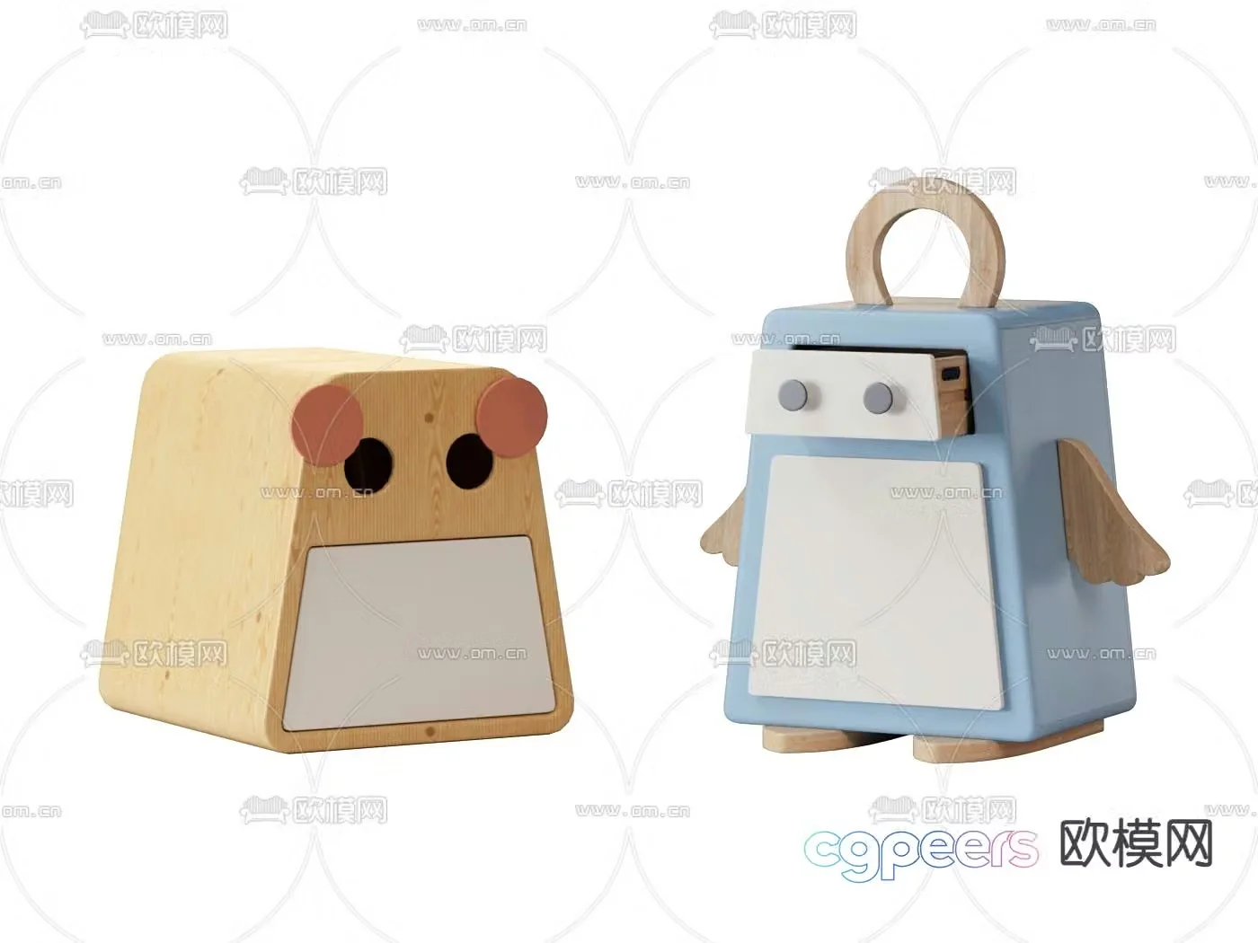 Creative children’s bedside table 3d model