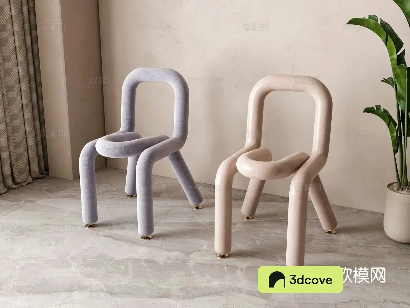 Modern steel tube chair leisure chair