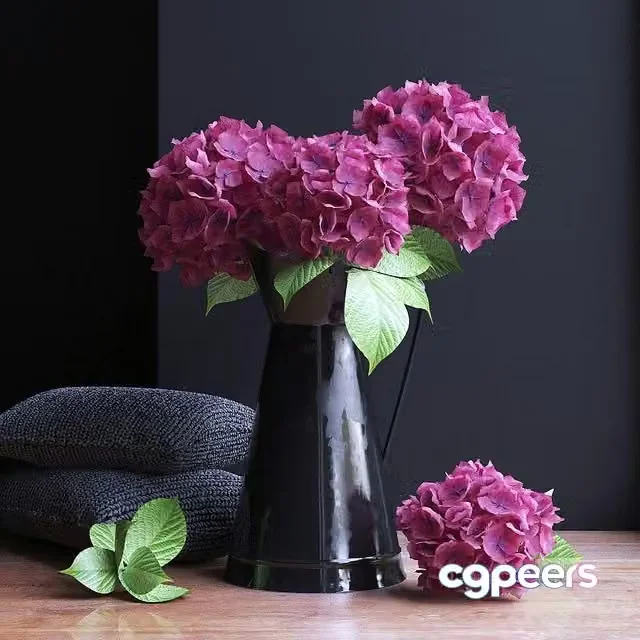 3ds Max Free – Bouquet of flowers in a vase 22