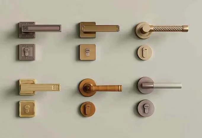Gold Door Handles 3D Model – 4844 – VRAY Render
