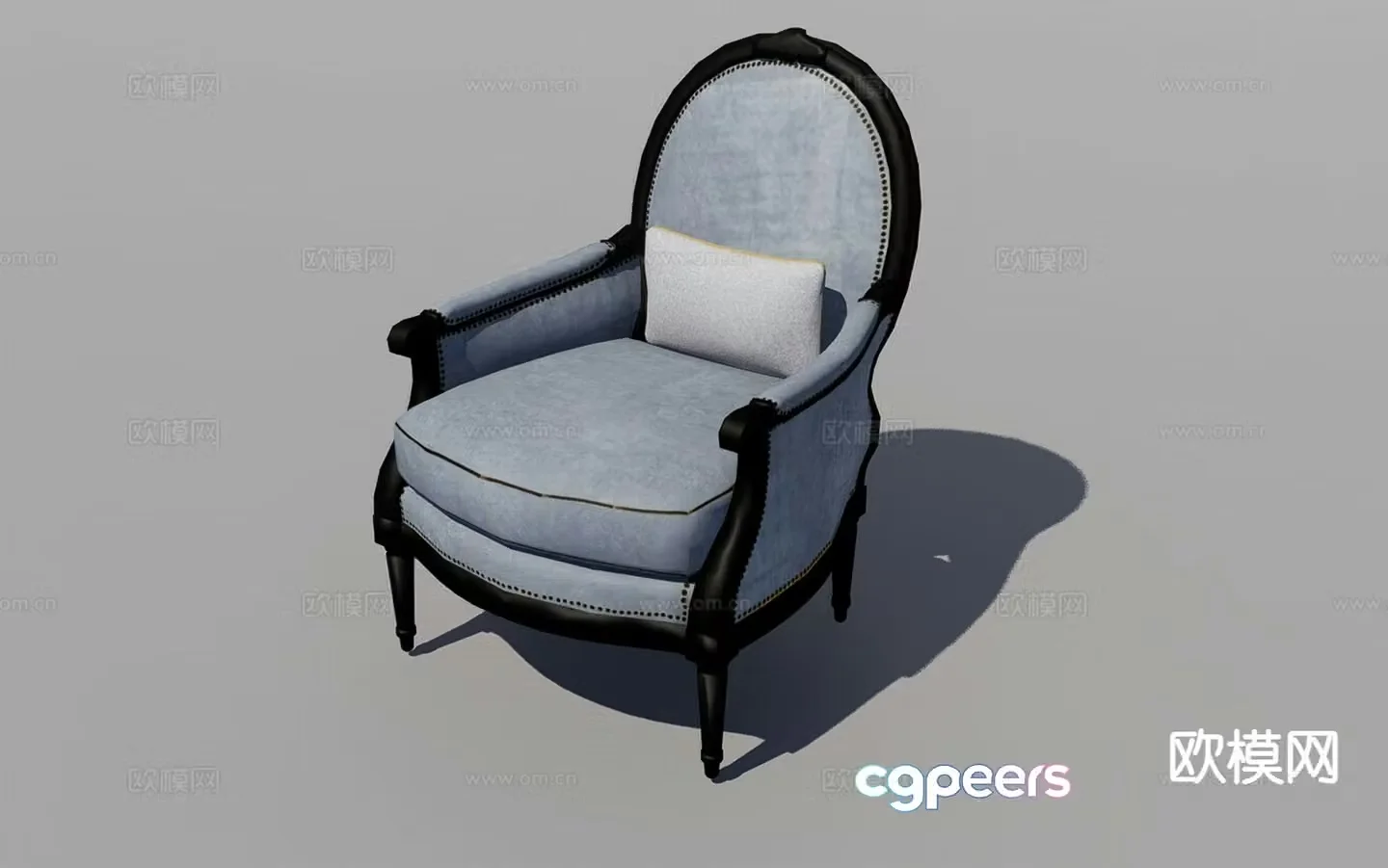 European chair armchair leisure chair 3d model
