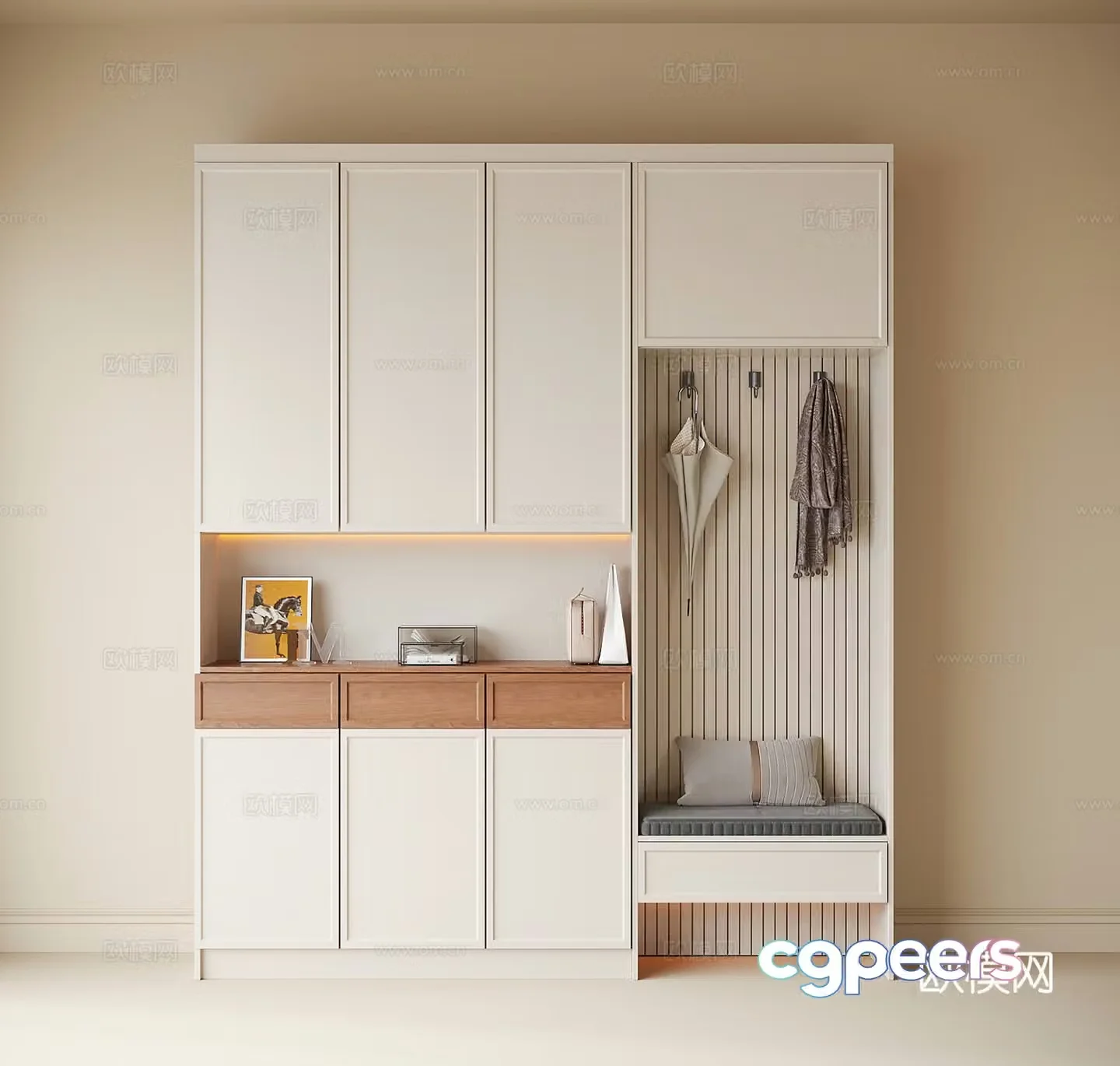Modern shoe cabinet 3d model