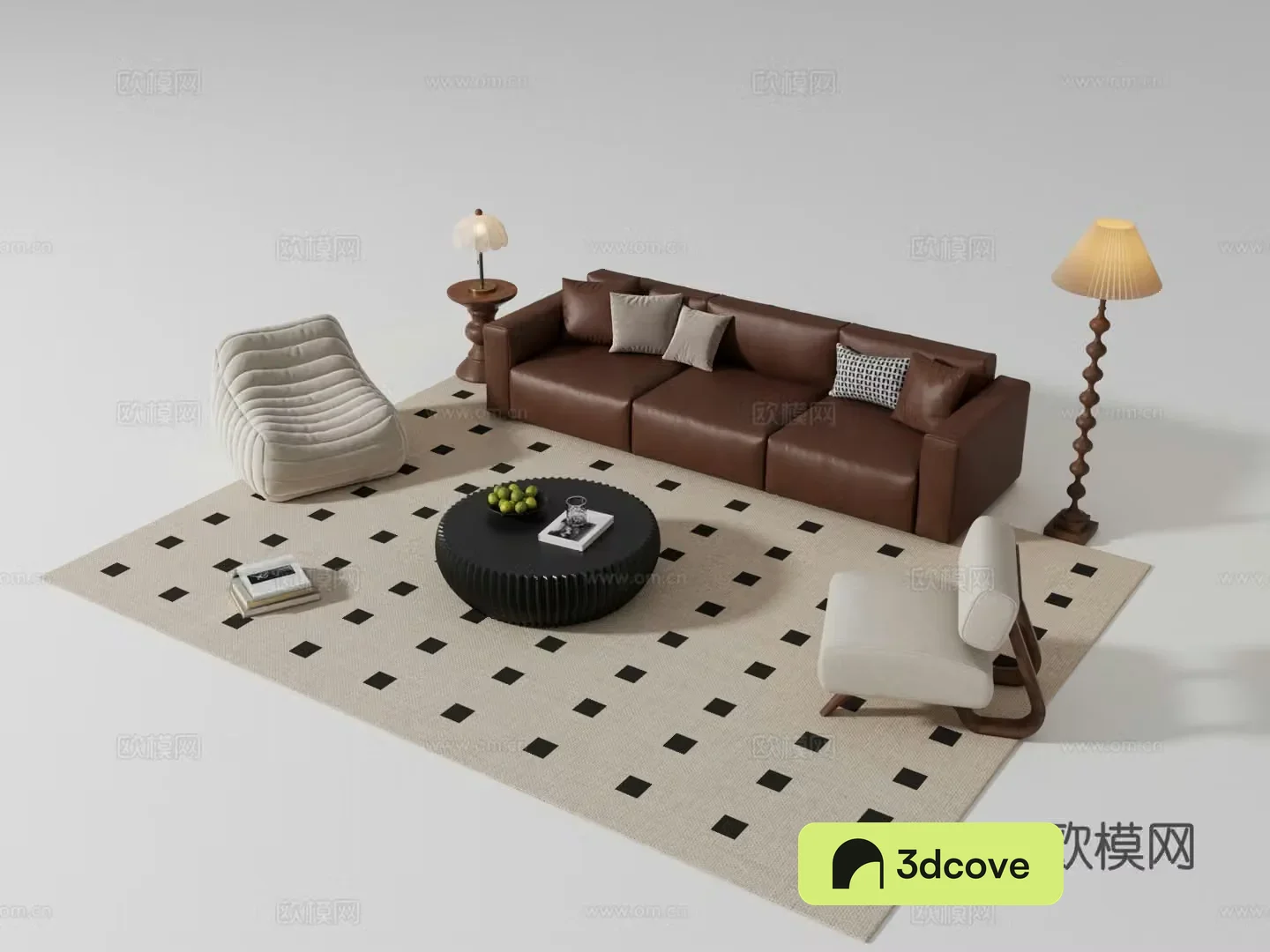 French medieval sofa coffee table combination