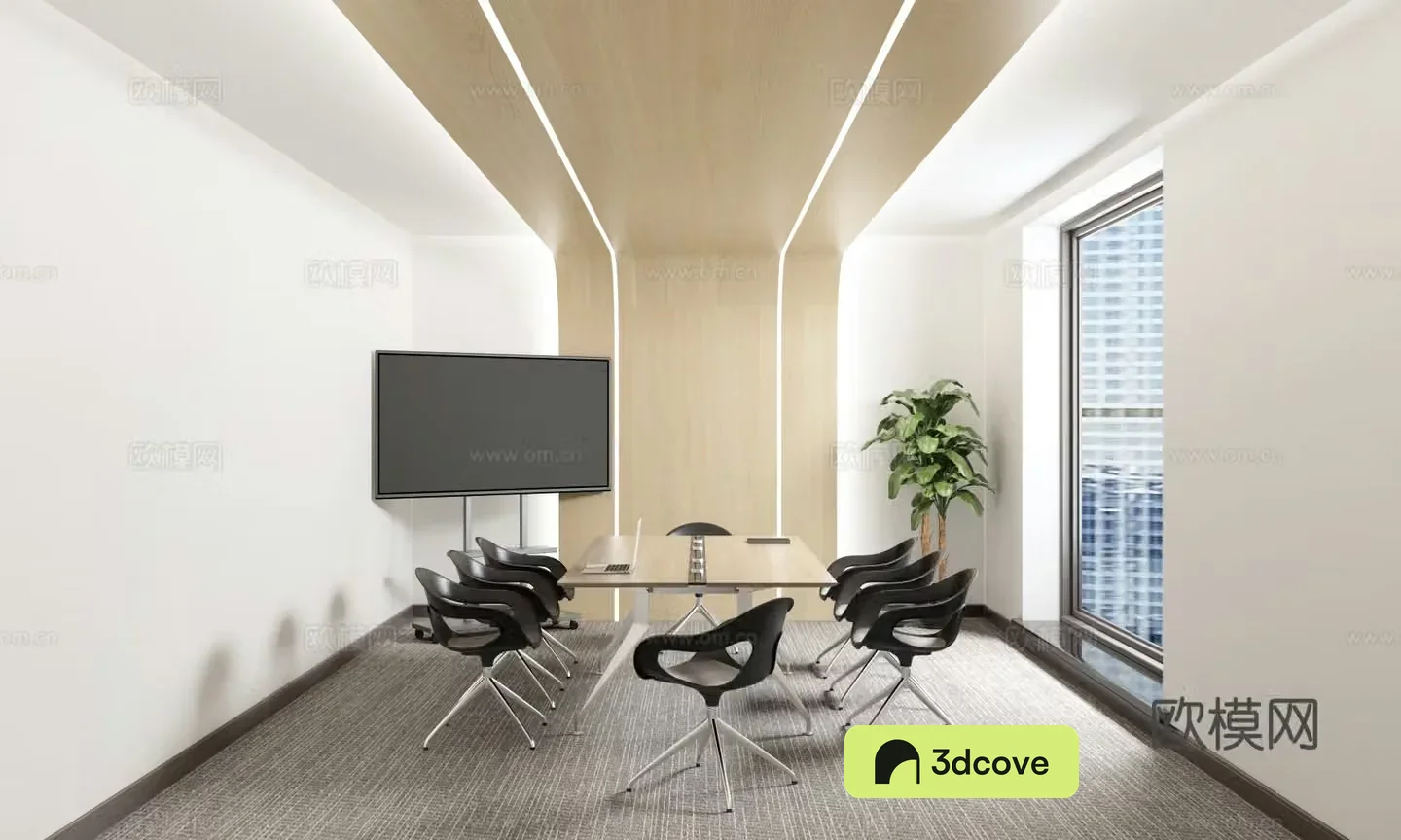 Modern negotiation room conference room