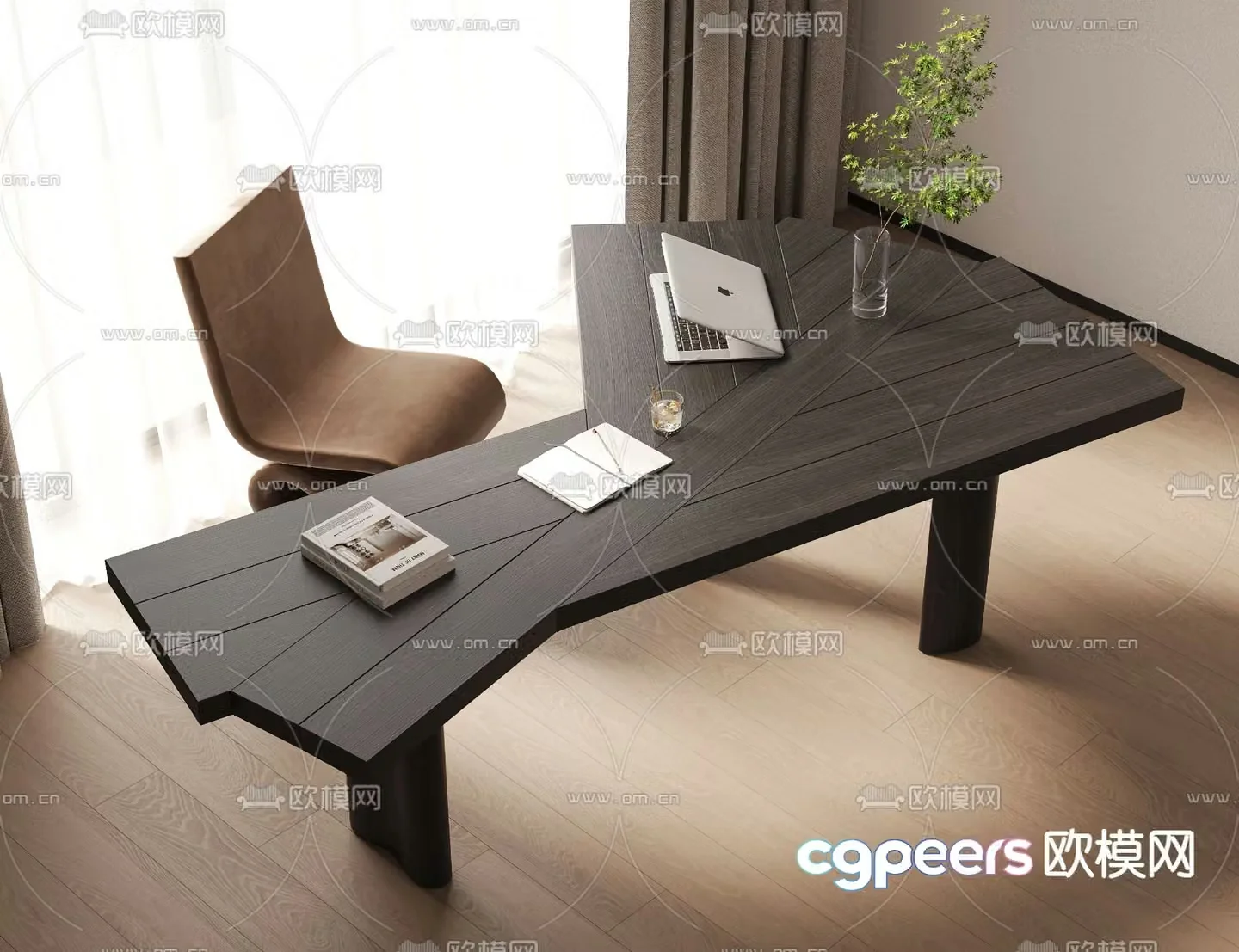 Modern desk chair 3d model