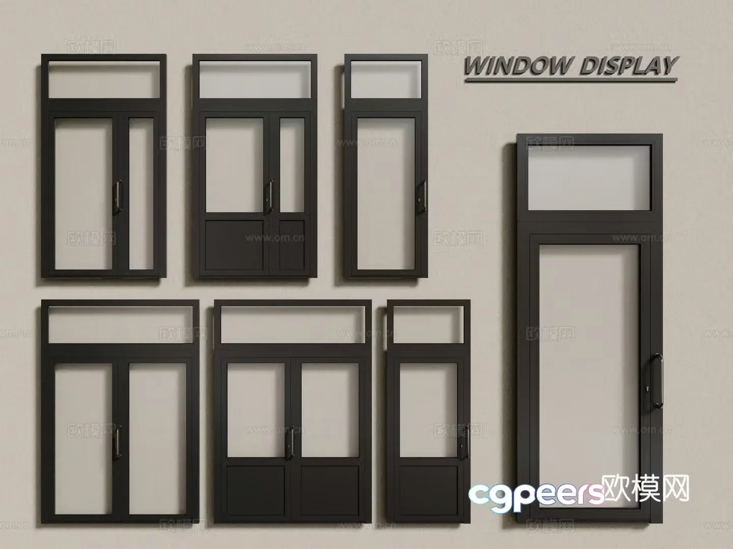 Modern windows aluminum alloy windows casement windows floor-to-ceiling windows sliding windows 3d model