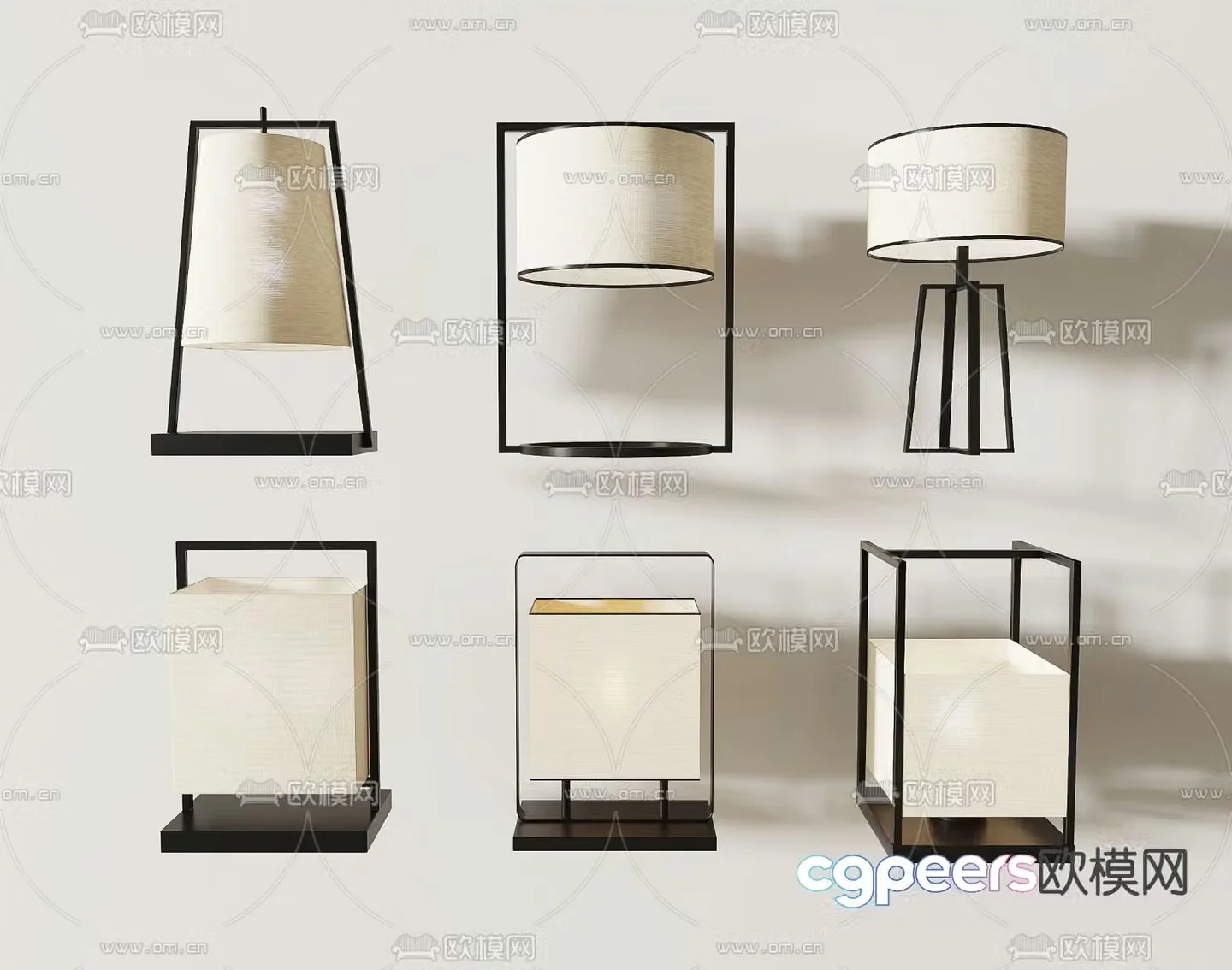 New Chinese desk lamp 3D model
