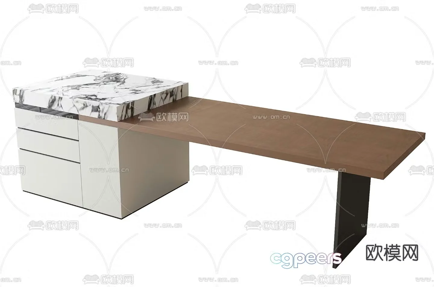 Island dining table 3d model