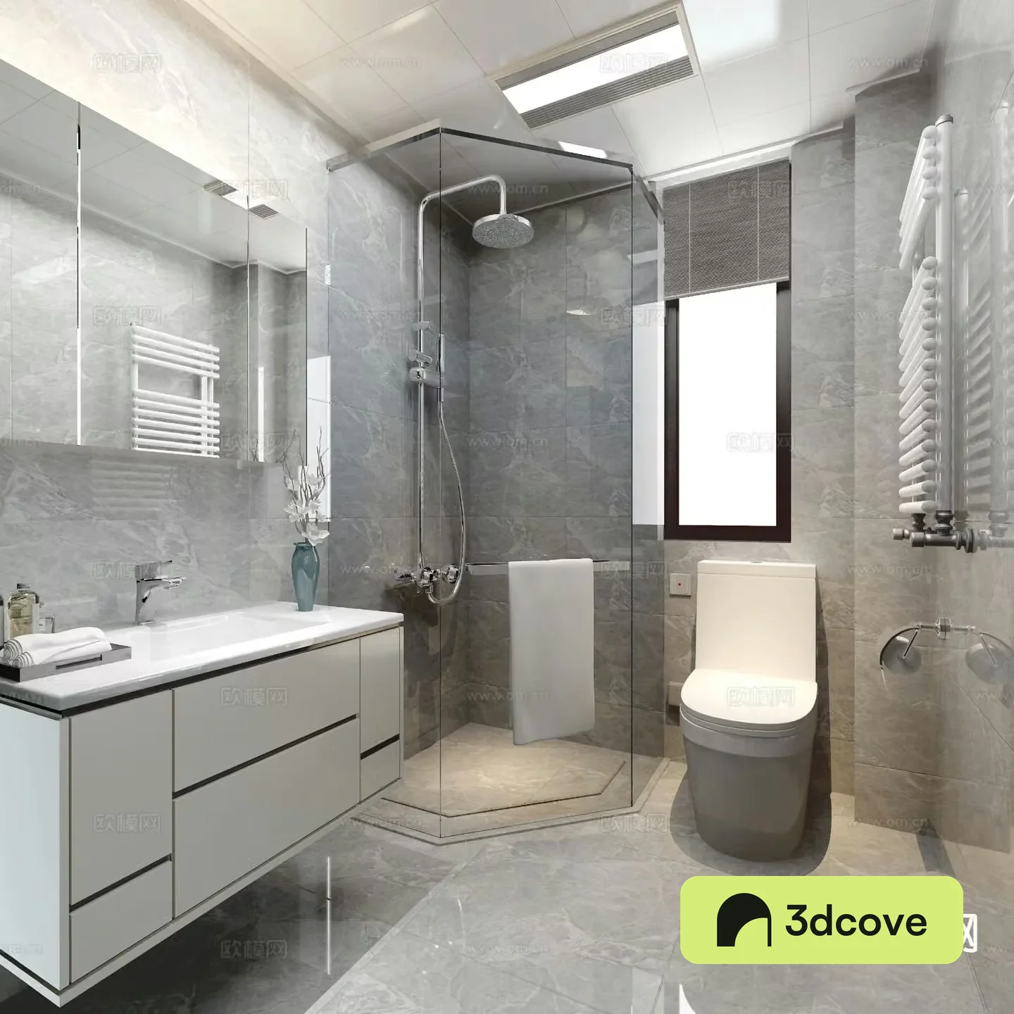 Modern bathroom toilet