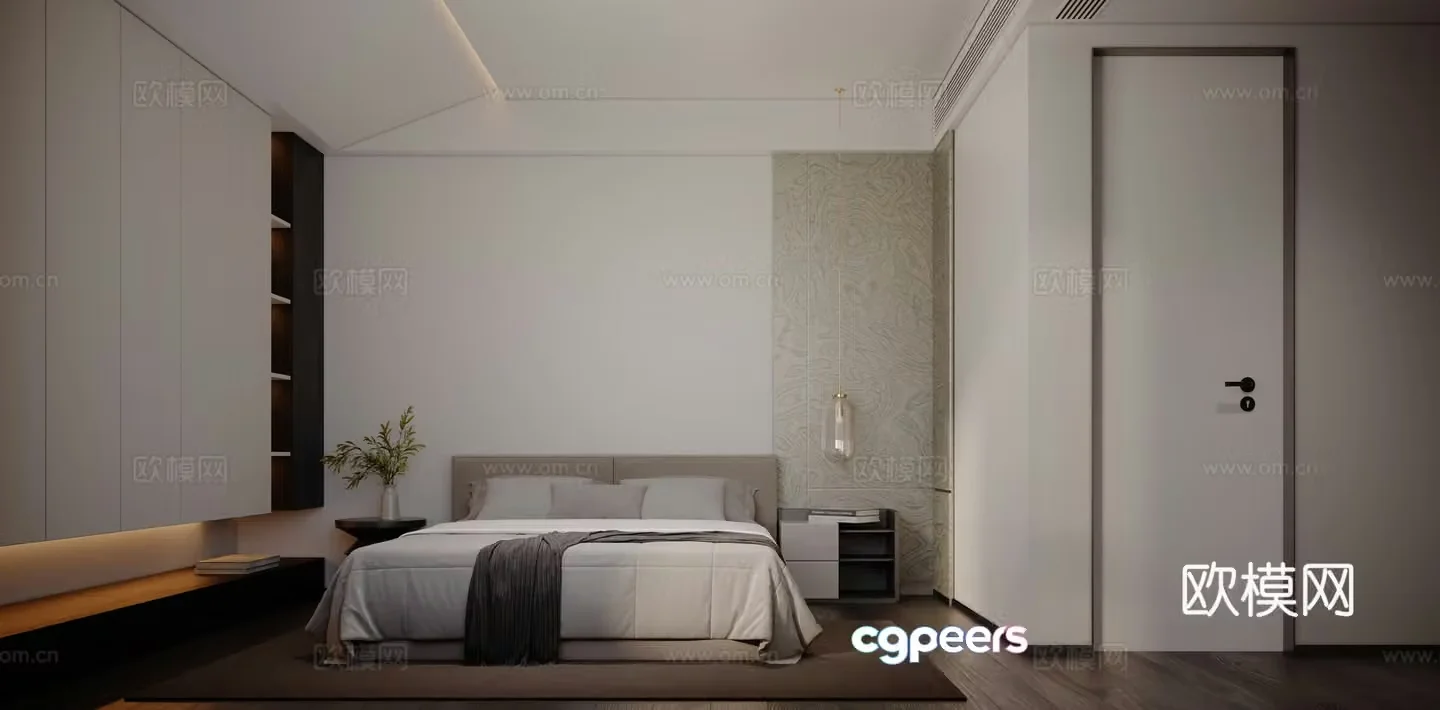 Modern Parents’ Room Elderly Room Bedroom 3D Model