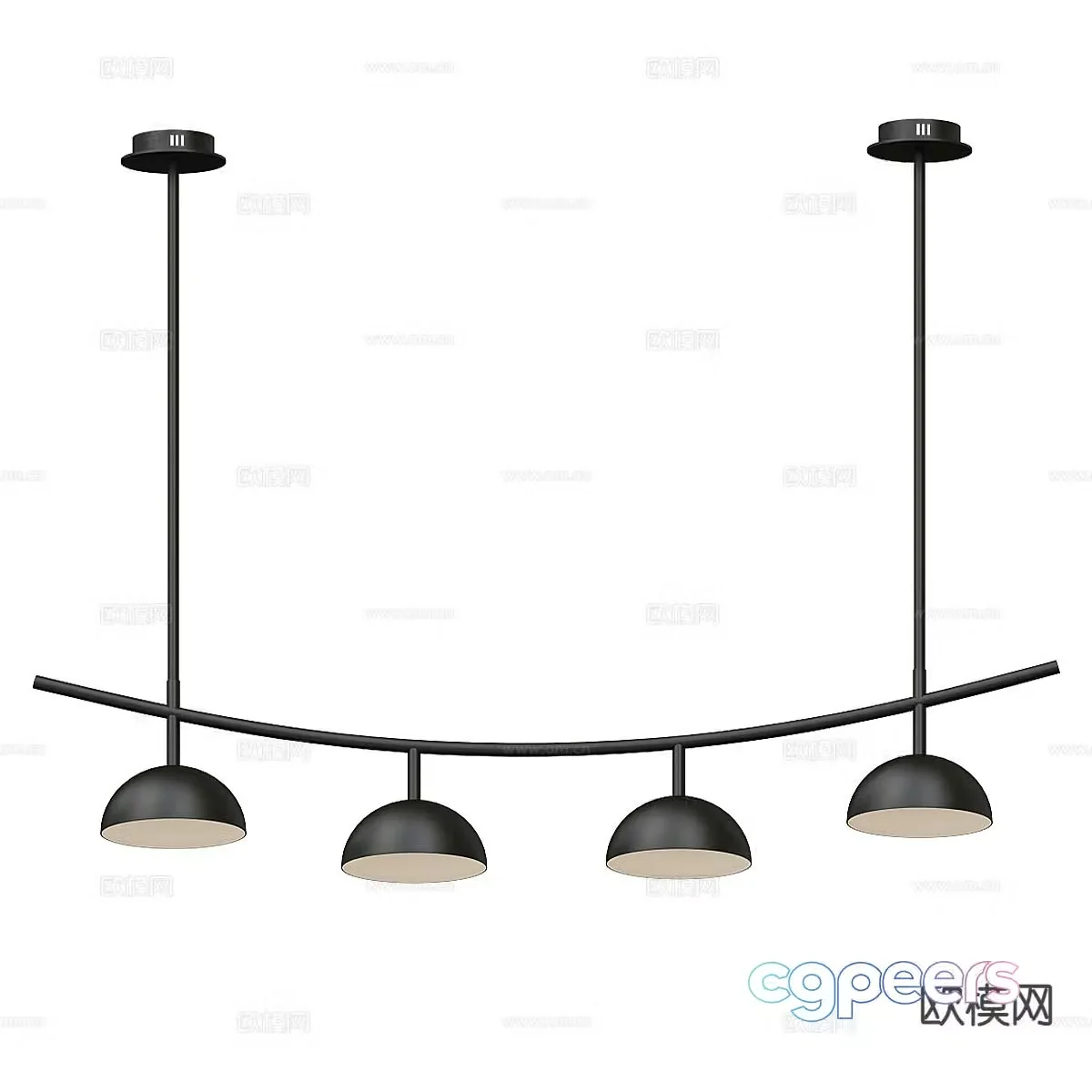 Simple chandelier hall chandelier 3d model