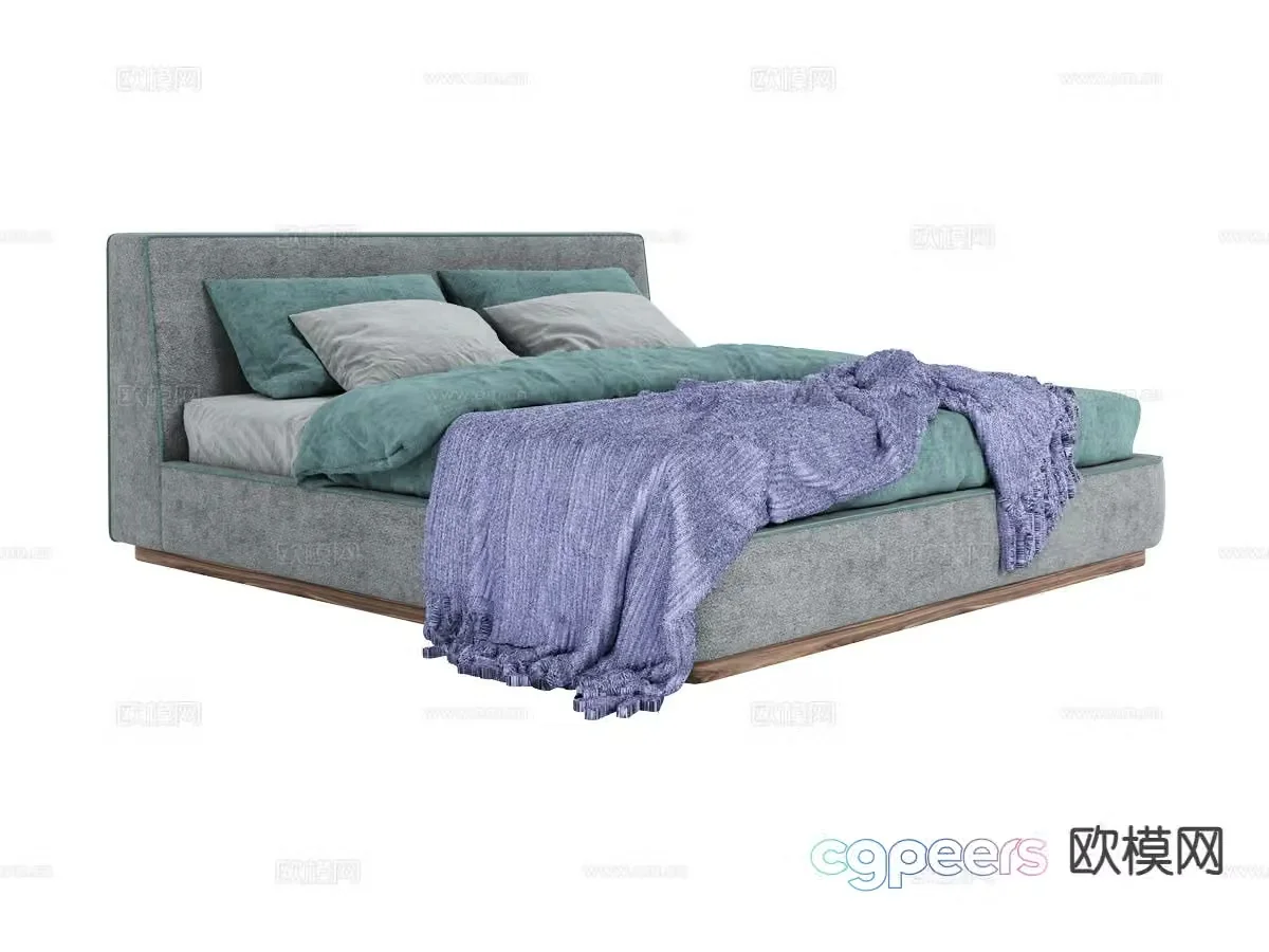alberta-DION double bed 3d model