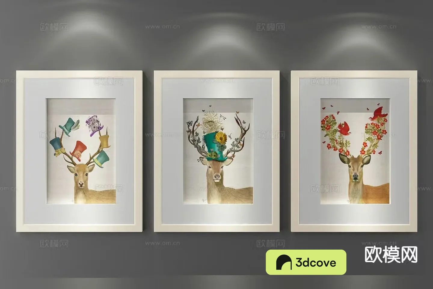 Decorative painting animal painting cartoon hanging painting