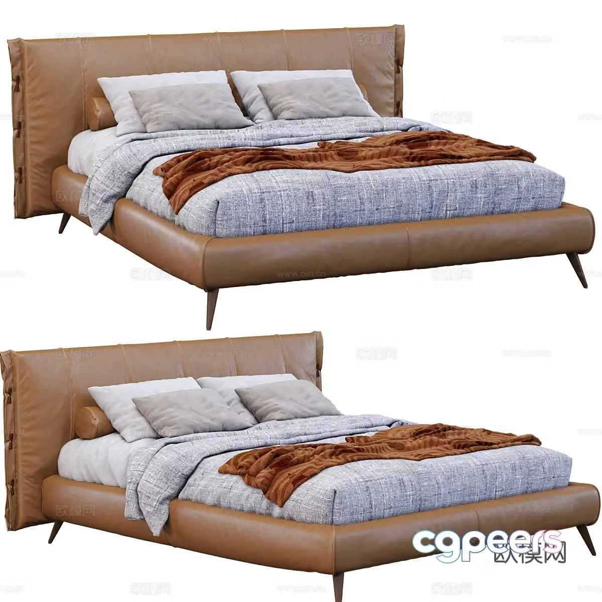 Double bed 3d model