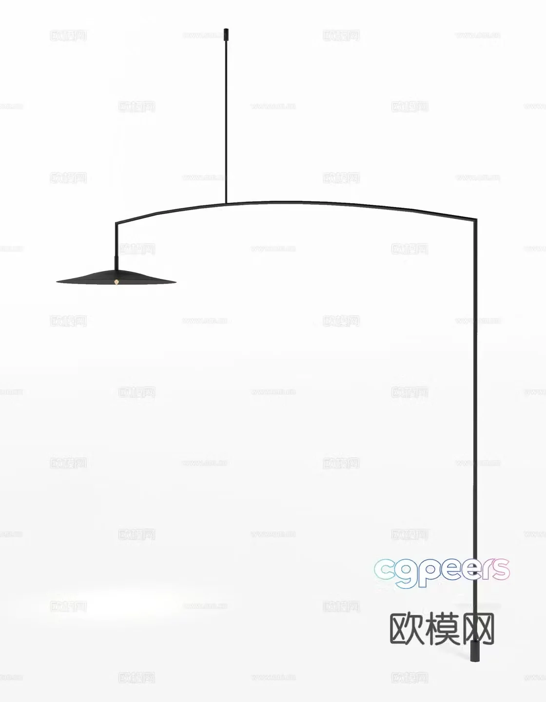 Italian floor lamp hanging line lamp 3d model