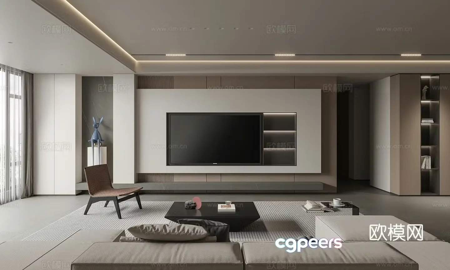 Modern living room 3d model