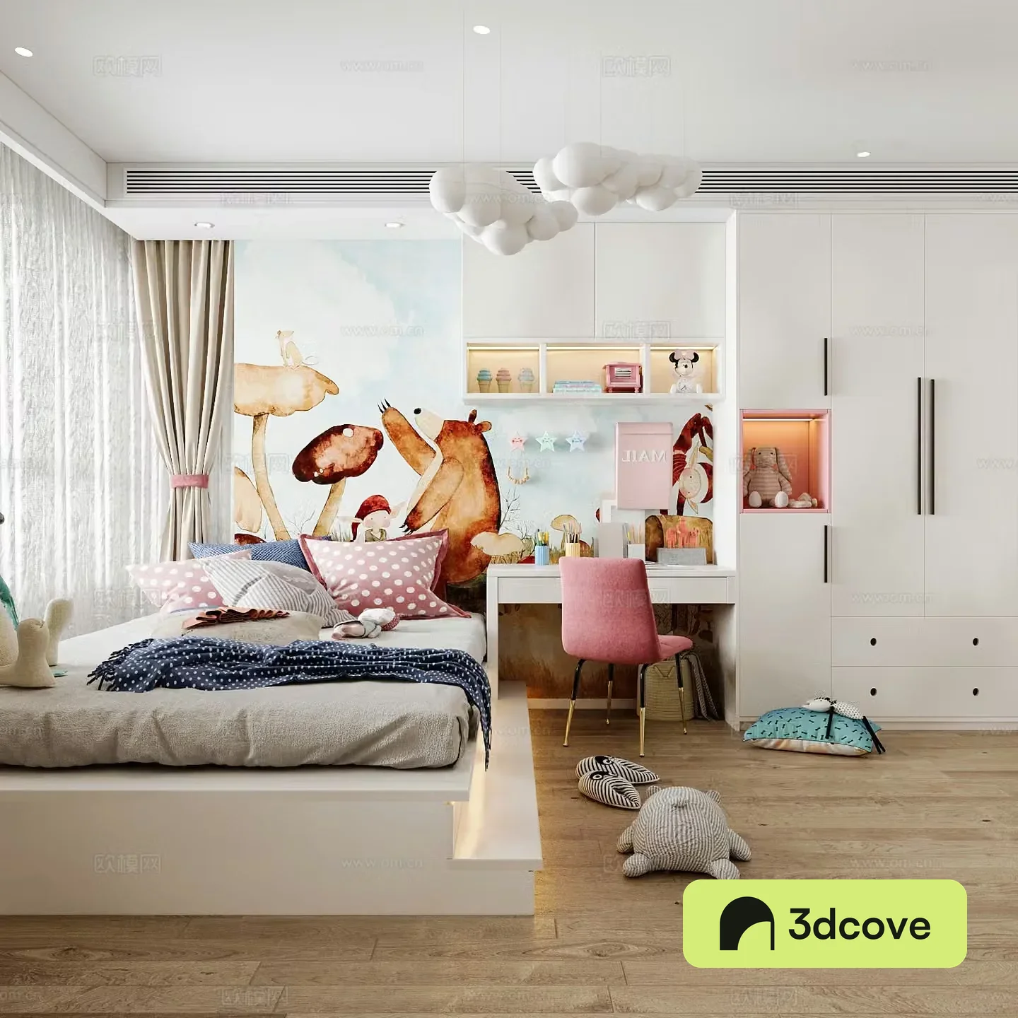 Modern children’s room boy’s room girl’s room