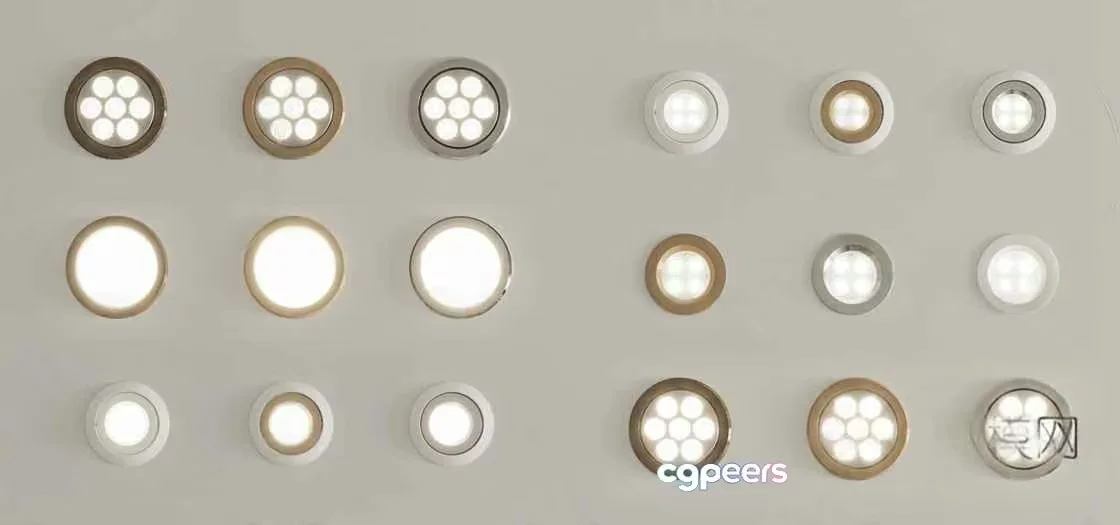 Gold Light Fixtures 3D Model – 15949 – VRAY Render