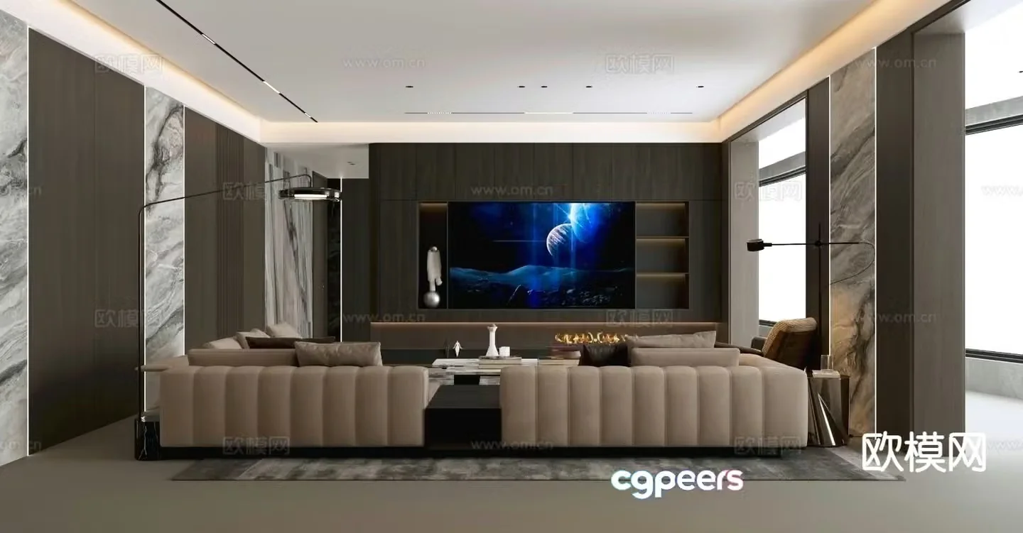 Italian living room 3d model