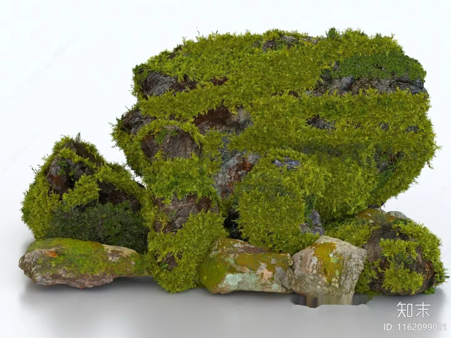 Rocks Covered In Moss 3D Model – 16231 – VRAY Render
