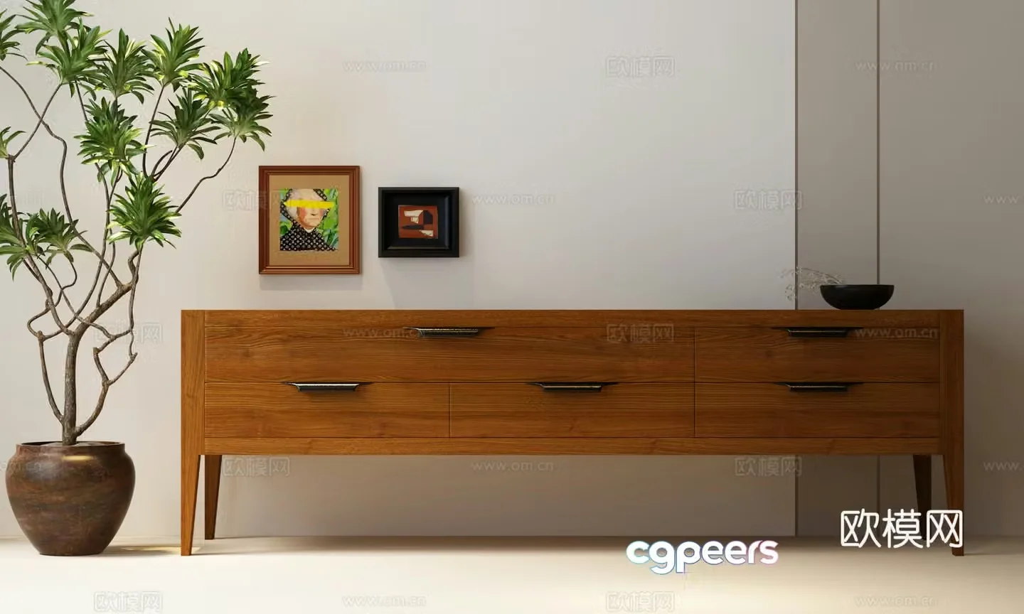 Modern TV cabinet Modern side cabinet Modern medieval TV cabinet 3d model 3d model