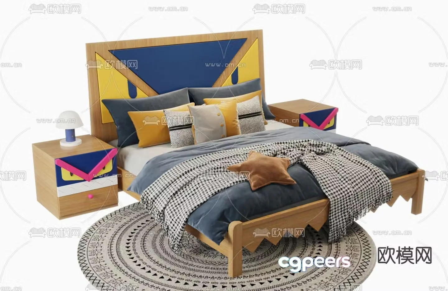 Modern children’s bed 3d model