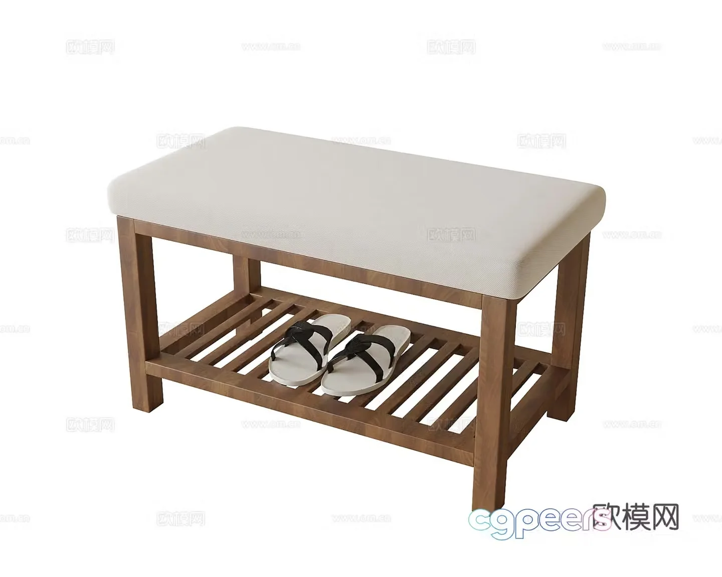 Modern shoe changing stool 3d model