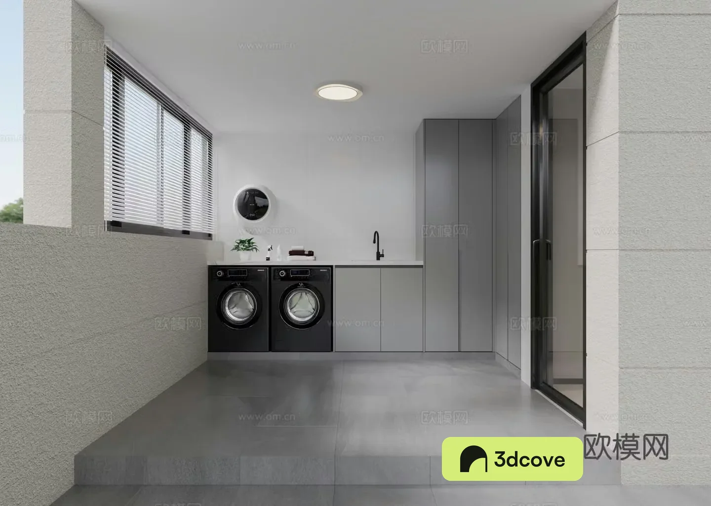 Living balcony laundry room