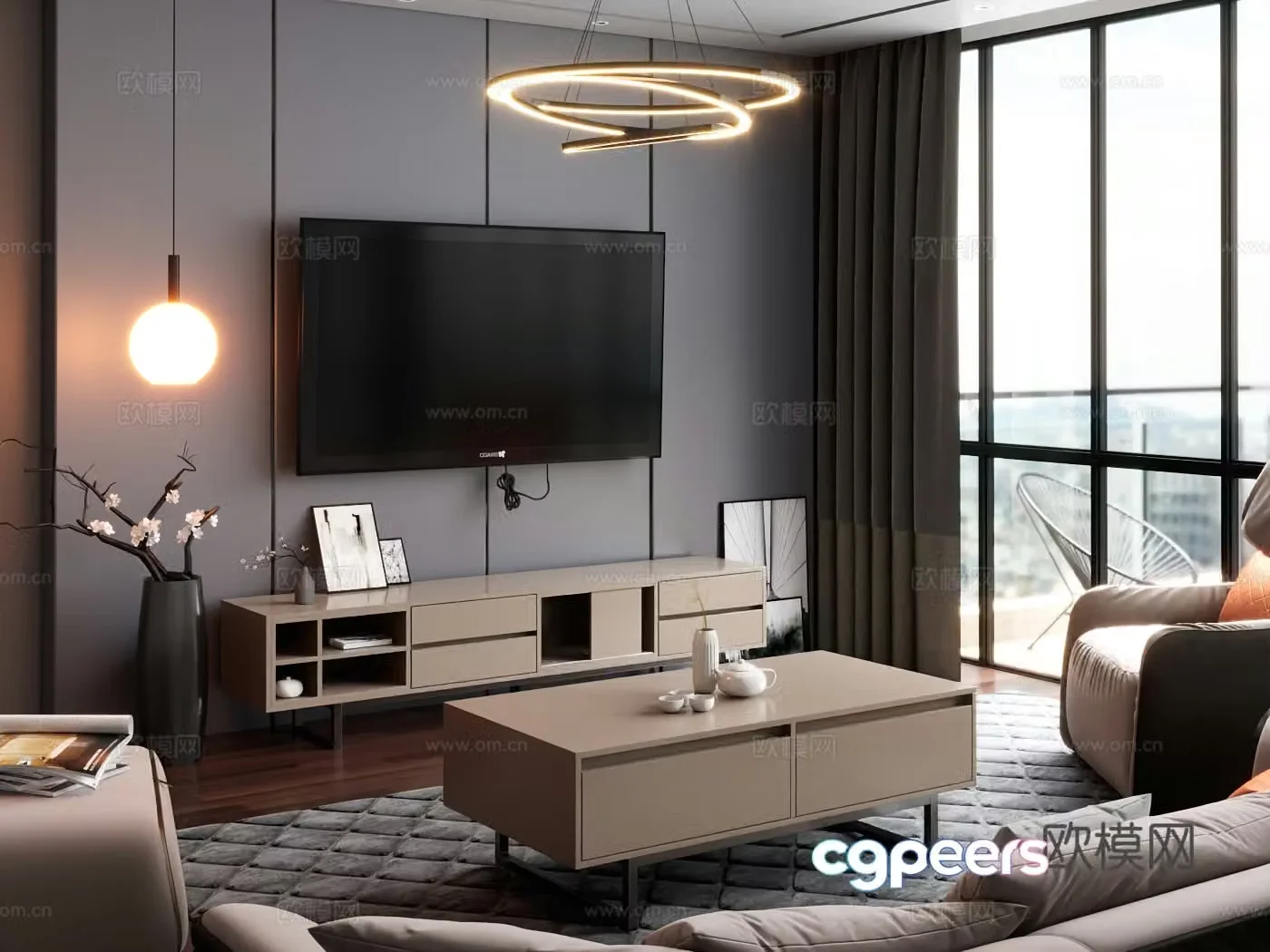 Italian combination sofa 3D model