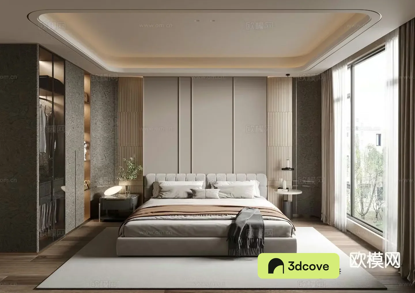 Light luxury bedroom master bedroom