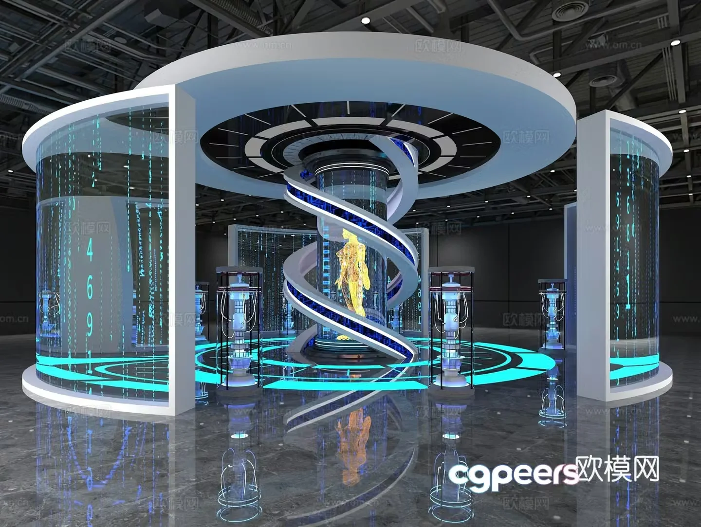 Modern Tech Exhibition 3D Model