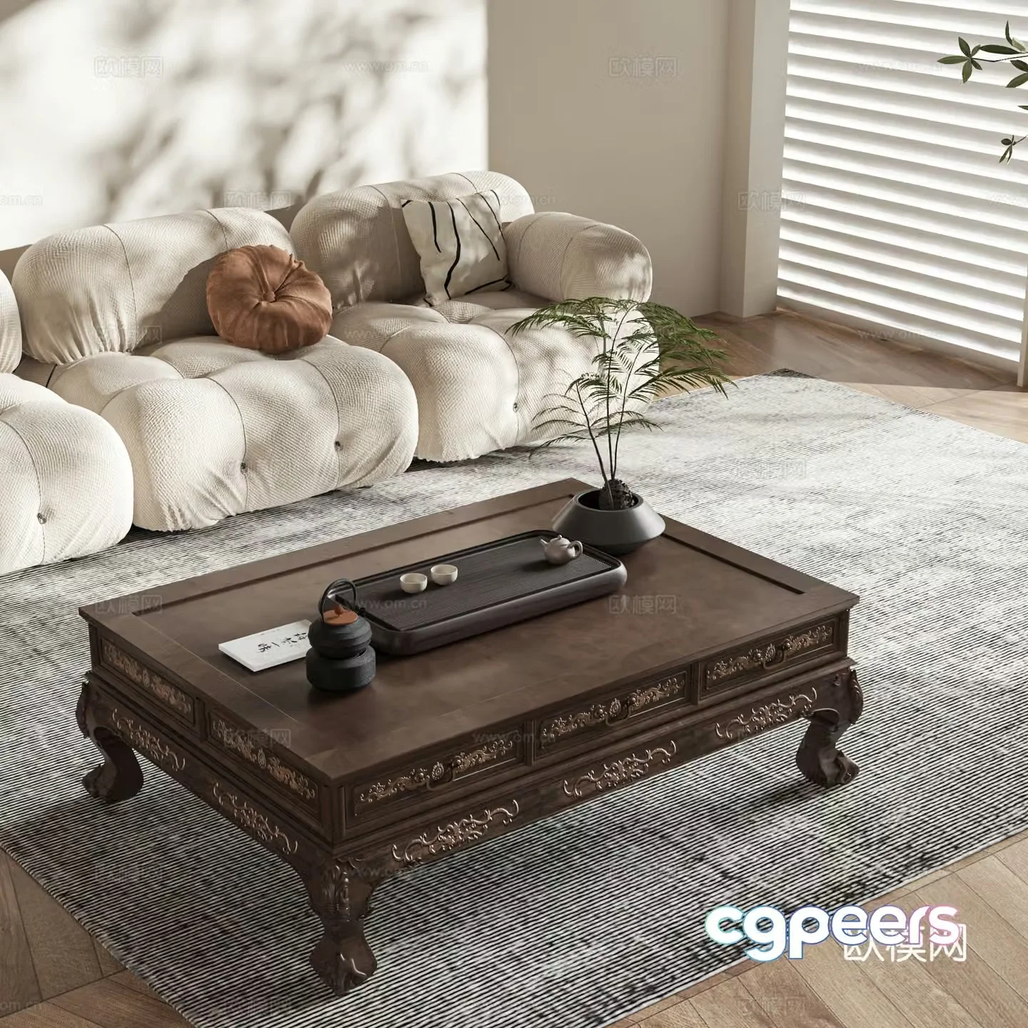 New Chinese style coffee table 3D model