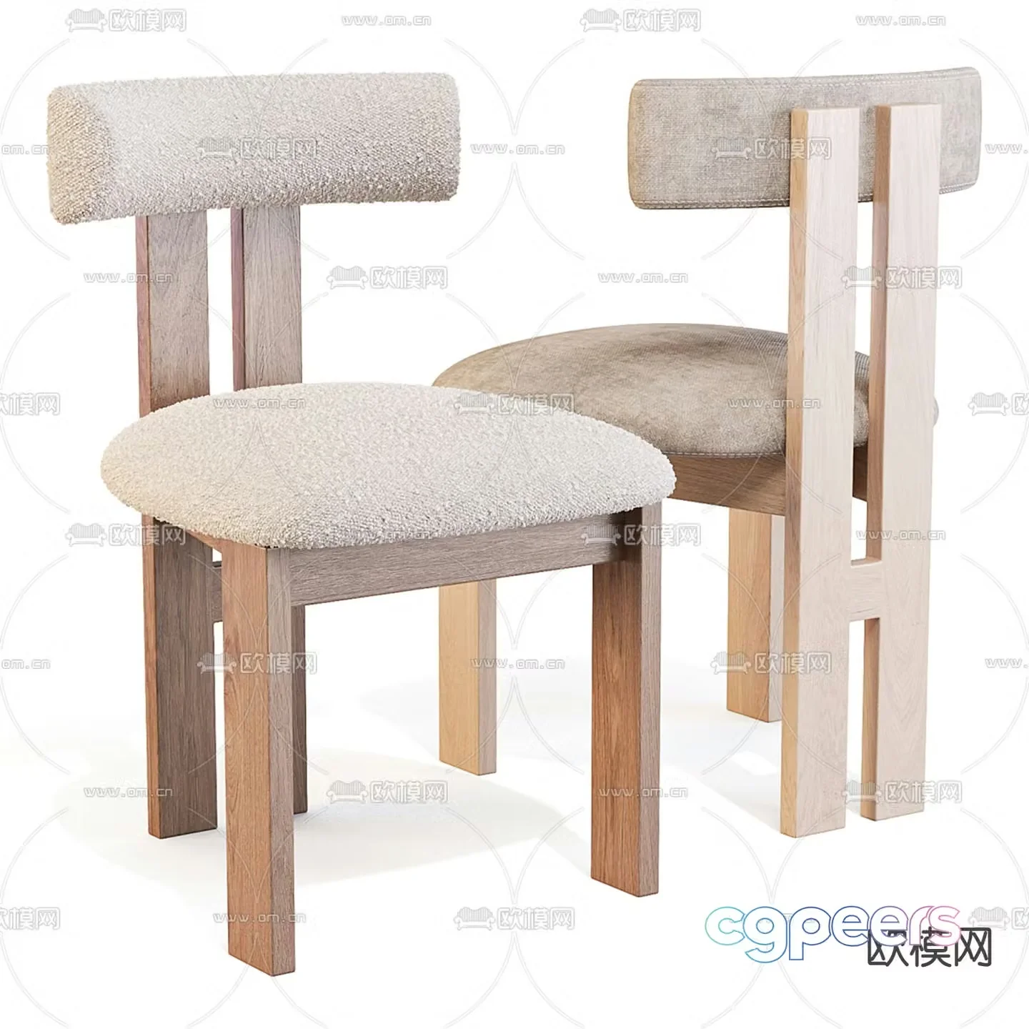 Modern chair dining chair 3d model